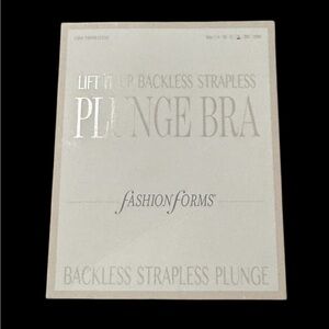 Fashion Forms Lift It Up Backless Strapless Plunge Bra cup size D